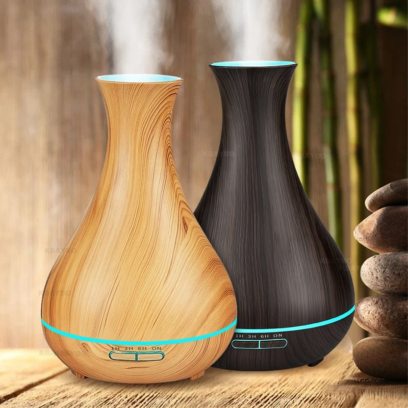 DEKAXI 550ml Ultrasonic Essential Oil Diffusers Air Humidifiers Wood