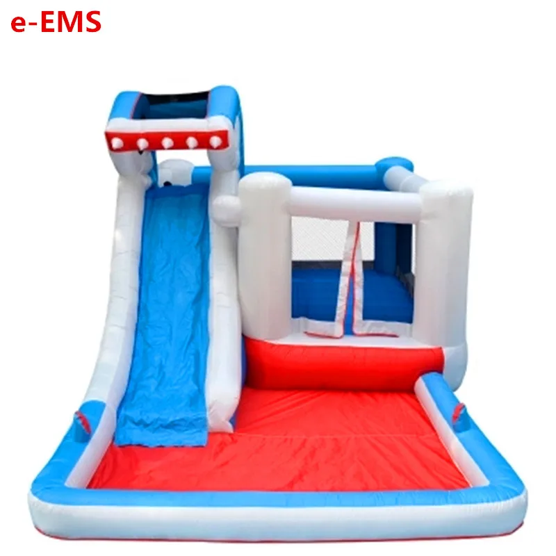 

Children Inflatable Castle Trampoline Shark Playground Slide Small-scale Home Use Naughty Fort Game Room G2029