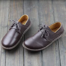 Careaymade/Лидер продаж; обувь Mori girl из воловьей кожи; женская повседневная обувь ручной работы в стиле ретро; обувь на плоской подошве из натуральной кожи