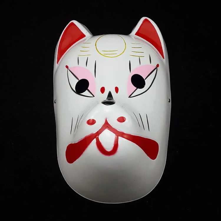 

Cosplay Hand- painted Fox Mask Endulge Japanese Full Face PVC Halloween Animal Mask Masquerade Cosplay Party Masks Free Shipping