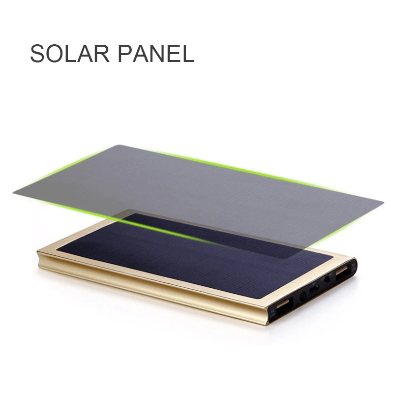 

20000mAh Double USB Quick Fast Phone Charger Outdoor Solar Power Bank External Battery Powerbank with LED Light Power Bank