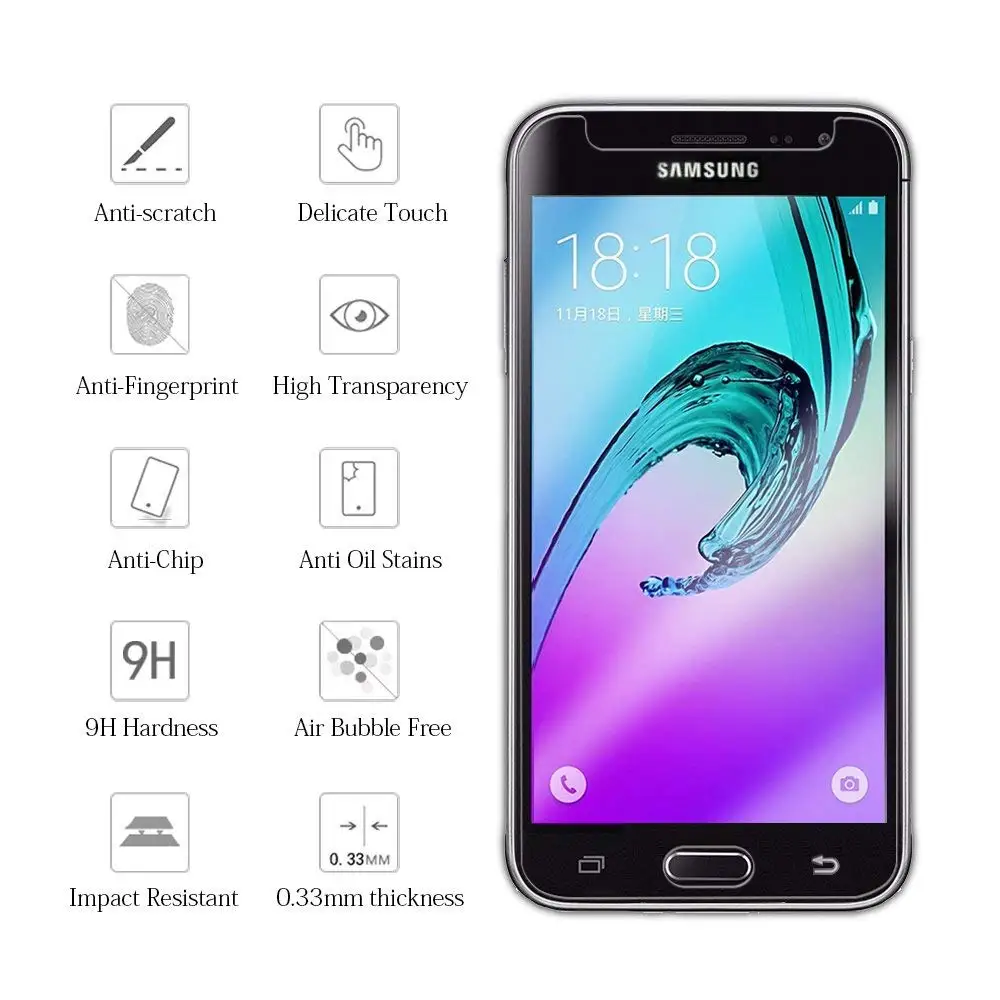 9H закаленное стекло для samsung Galaxy J3 J320 SM-J320FN Защитная крышка для экрана для samsung J 3 на J320 J320F/DS стекло