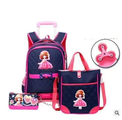 

Student Trolley Backpack For School Kids Rolling Bags For Girls Wheeled Backpack School Backpack With Wheels Travel Trolley Bag