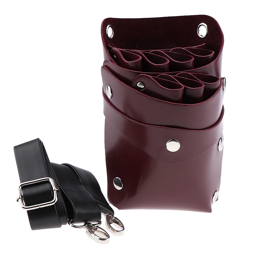 Scissors Pouch Holster with Belt, Salon Hair Stylist Barber Hair Scissors Beard Cut Shear Pet Hairdressing Tools Holder Case Bag