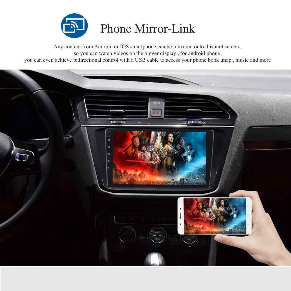 Автомагнитола 2 Din на Android 10 с GPS Navi для Golf Tiguan атлас поло Passat 2018 2019 PX6 DSP IPS HDMI 4 Гб + 64