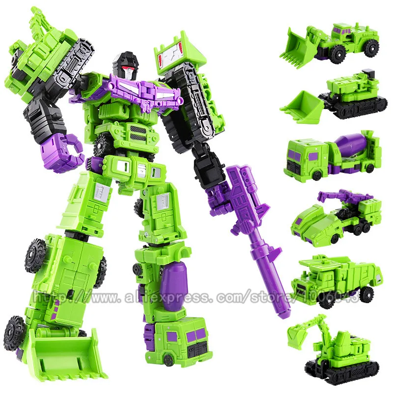 Игрушки трансформеры WEI JIANG 6 в 1 крутая экшн фигурка KO G1 DX9 Аниме Робот автомобиль