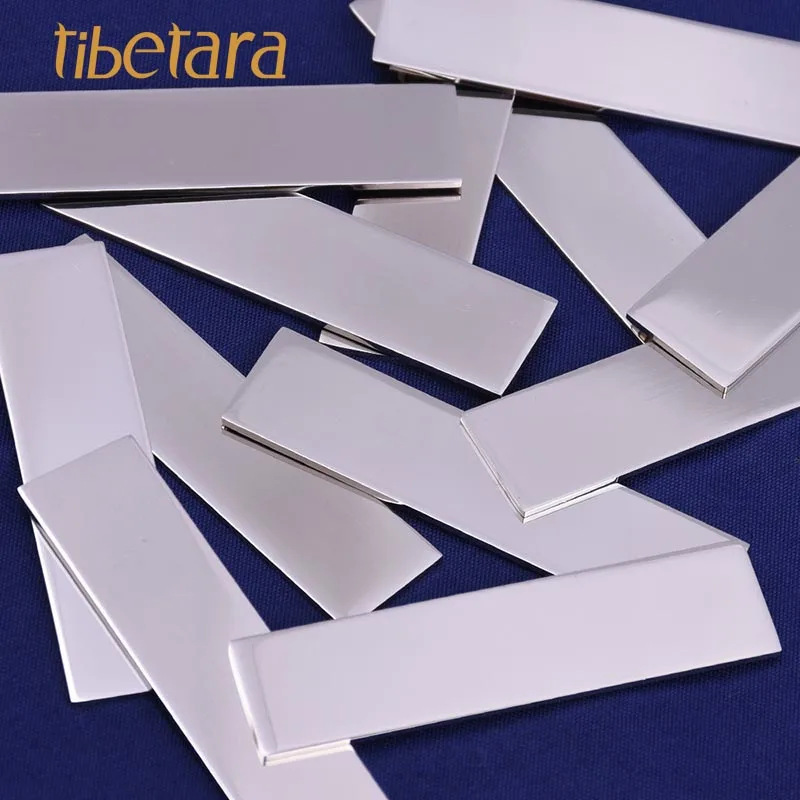 

Stainless Steel Rectangle Stamping Blanks FANTASTIC SHINE,18 Gauges DIY Jewelry Tag,10 each/lot