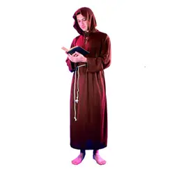 Взрослых для мужчин священник брат костюм священика косплэй одежда наряд Хэллоуин драма партии нарядное платье костюмы