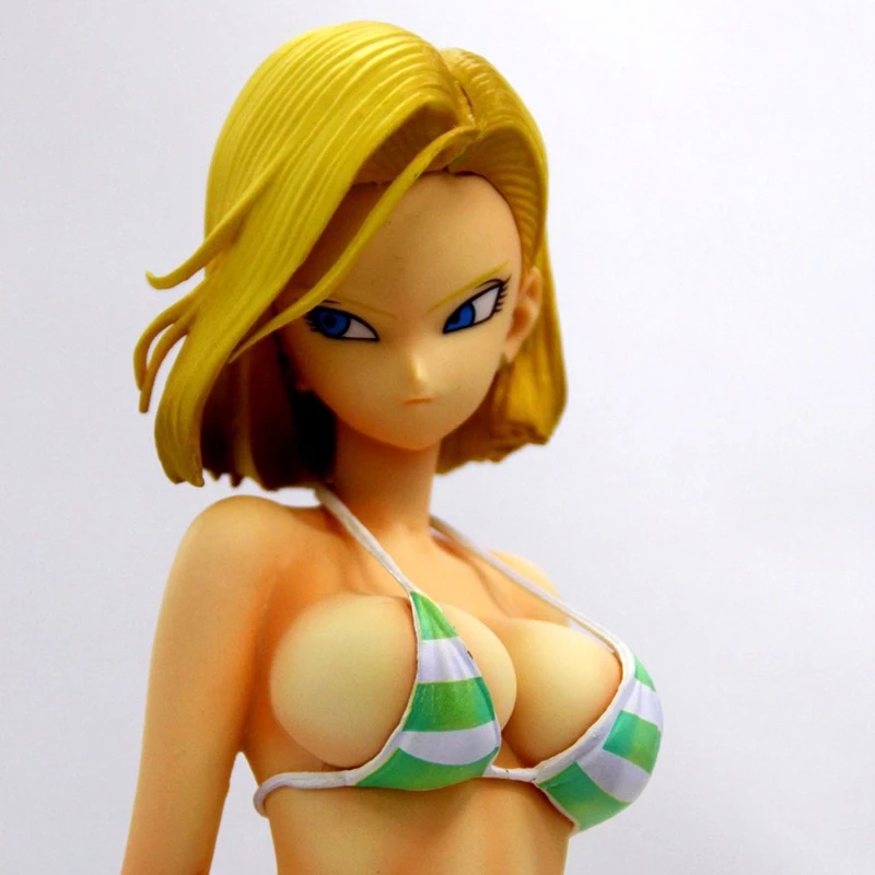 Sexy DBZ Dragon Ball Super Android 18 Glitter & Glamours Bikini Figuren 22cm 