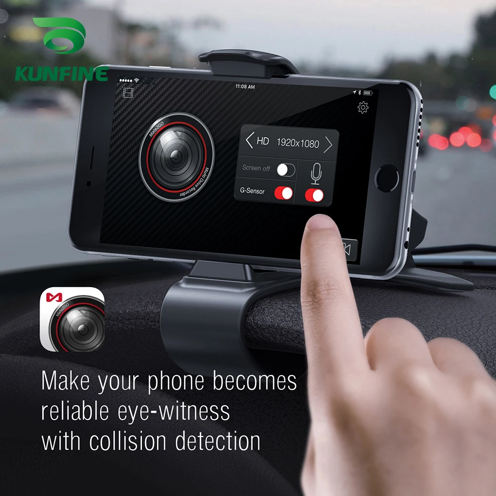 Smartphone Holder with MDR App As Car DVR Camera Dash cam And 3-in-1 Ultra Fast USB Car Charger driving recorder (3)