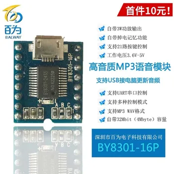 

Serial port control voice module MP3 module chip playing board USB copy with power amplifier BY8301