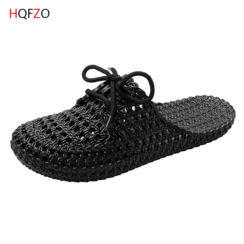 Женские шлепанцы с закрытым носком HQFZO удобные повседневные летние сандалии на