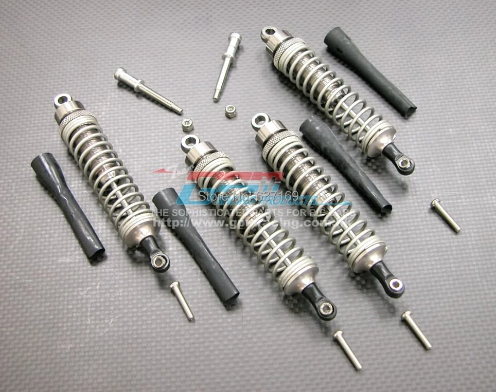 Alloy Adjustable Spring Damper(100mm)With Alloy Ball Top+3mm Lock Nuts