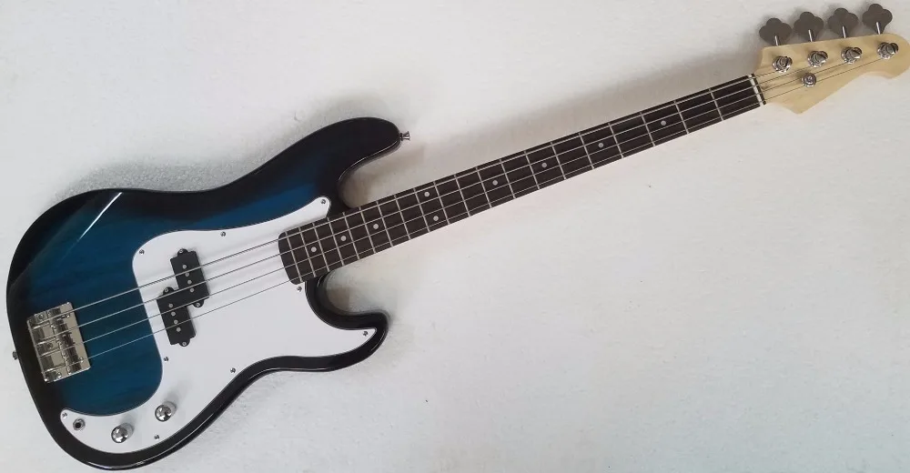 free shipping electric BASS, Transparent blue solid xylophone Maple