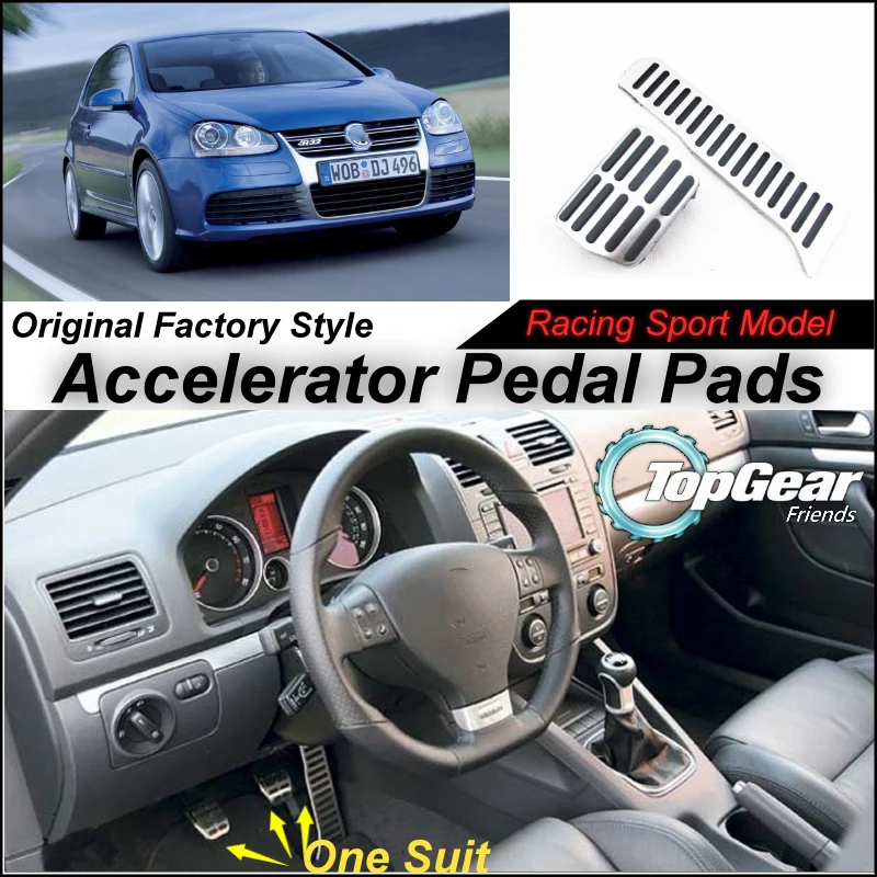 

Litanglee Car Accelerator Pedal Pad Cover of Original Factory Sport Racing Model Design For VW Golf / Jetta MK5 2003~2009 Tuning