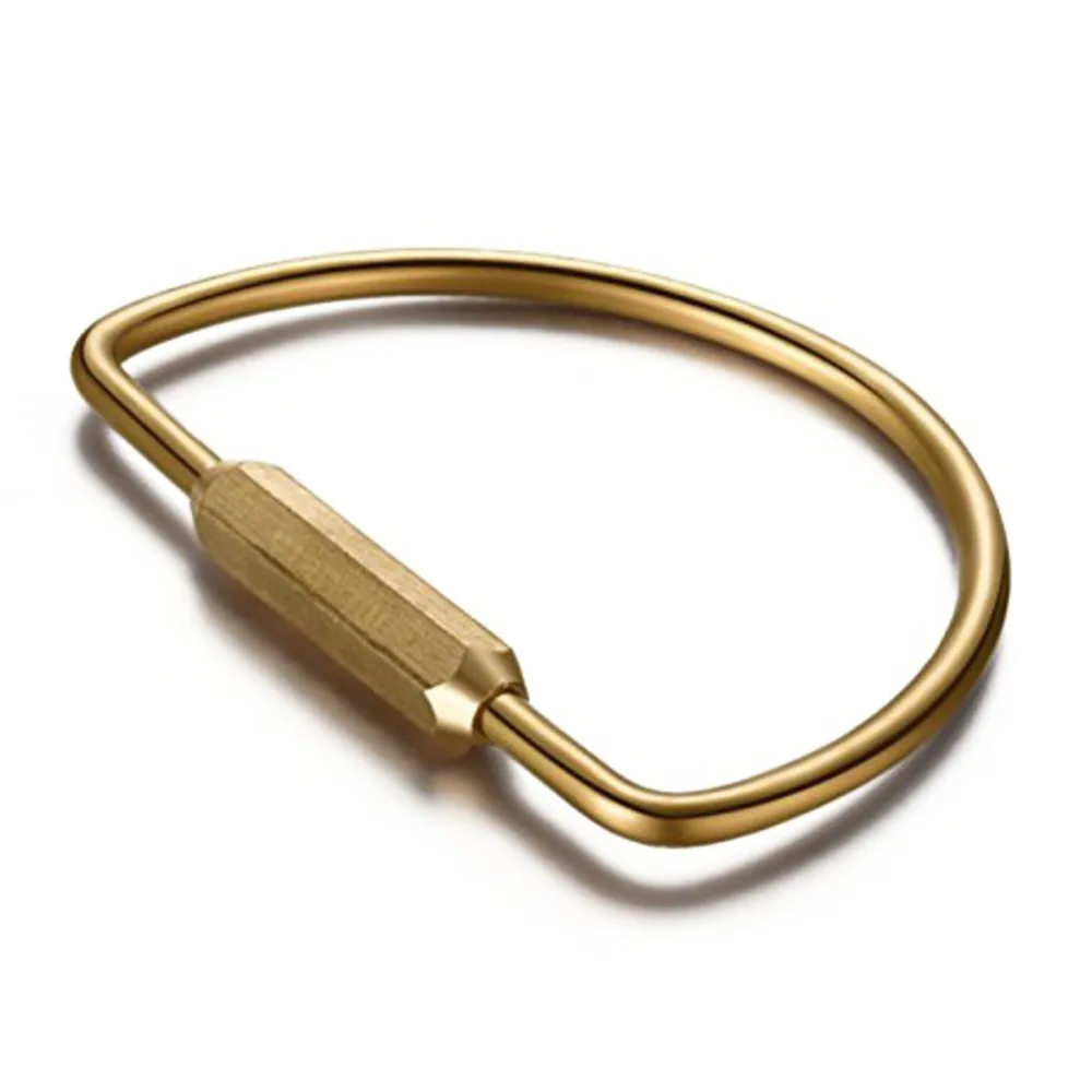 High Quality Simple Brass EDC Keychain Rings Outdoor Camping Hiking Multifunction Key Ring Cable Travel Kit Tools | Спорт и