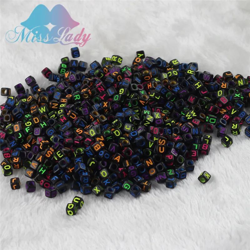 

Miss Lady 1000 pcs 10packs/lot Florescence Light Bracelet Charms For DIY Loom Bands Cube Beads Acrylic Beads Loom Band MLZ08