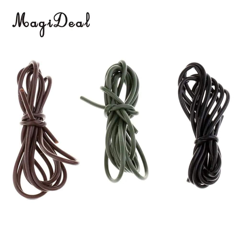 MagiDeal 3 meters Silicone Rig Tube Sleeves Anti  Rig Tubing Carp Fishing Terminal Tackle for outdoor carp fishing