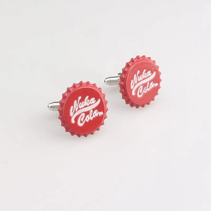 

High Quality Red Nuka Cola Men Cufflinks Tie Clip Jewelry Accessories