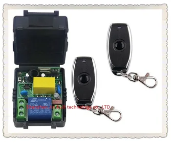 

latest AC 220 V 1CH Wireless Remote Control Switch System 1pcs Receiver + 2pcs one-button metal Remote 315mhz/433mhz for JRL2201