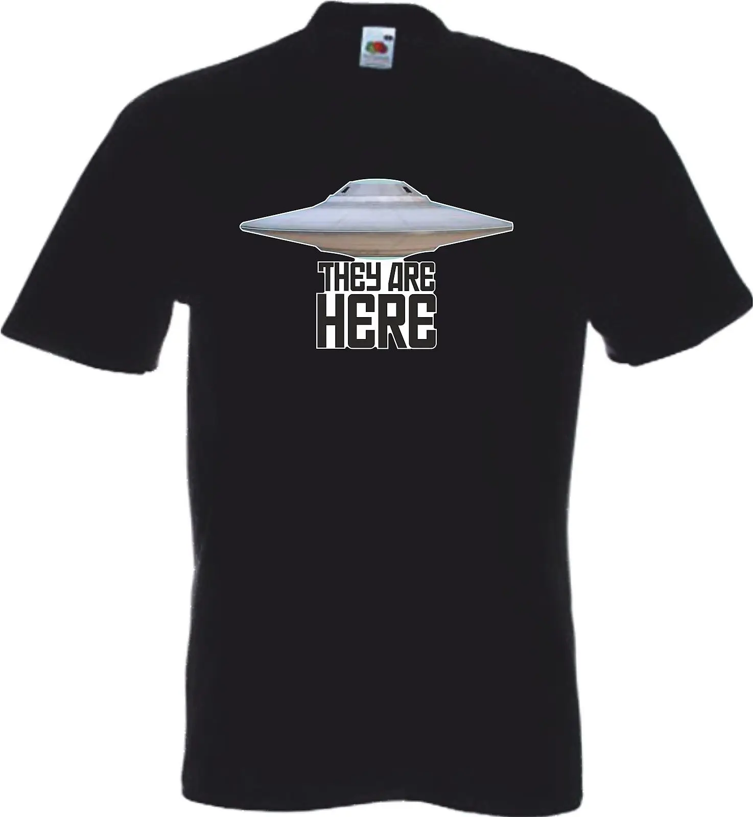 

They Are Here UFO T Shirt Fantascienza Area 51 Foo Fighter Donna Uomo Cartoon t shirt men Unisex New Fashion tshirt Loose