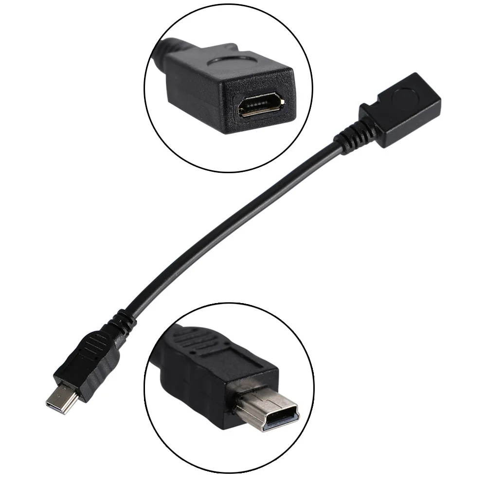 

USB 2.0 Mini 5-Pin Male to Micro Female Adapter Cable 15cm IJS998