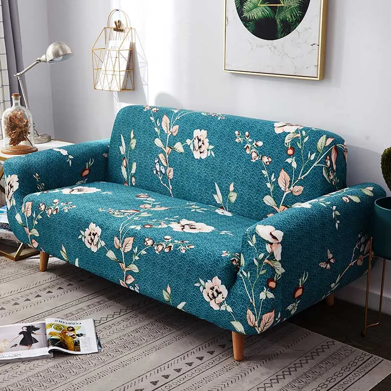 Геометрическая упругий диван крышка Хлопок Чехол для дивана секционные диванные покрытие углов для стул чехлы для диванов Гостиная 1/2/3/4-seater - Цвет: color21
