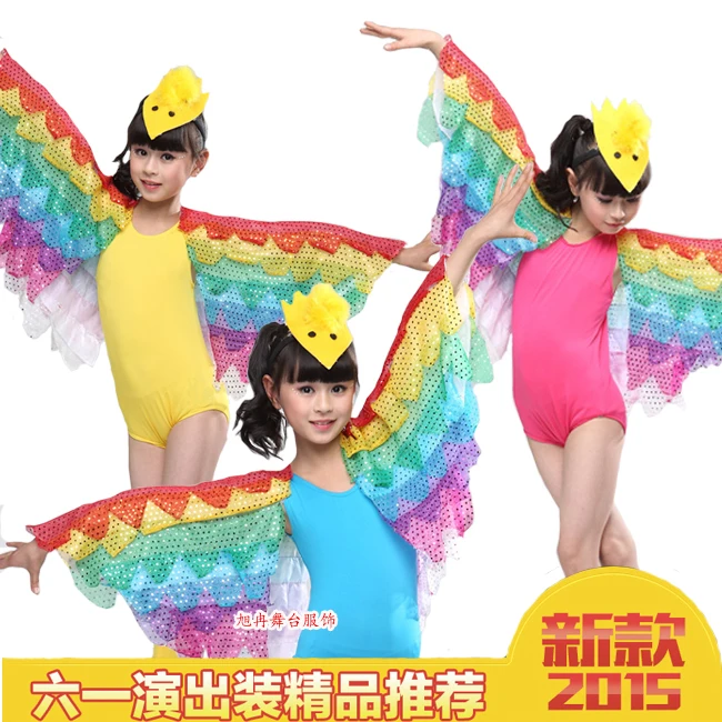 

New Fantasy Child Fantasia Halloween Infantil Animal Phoenix Wings Carnival Girls Kids Bird Costume