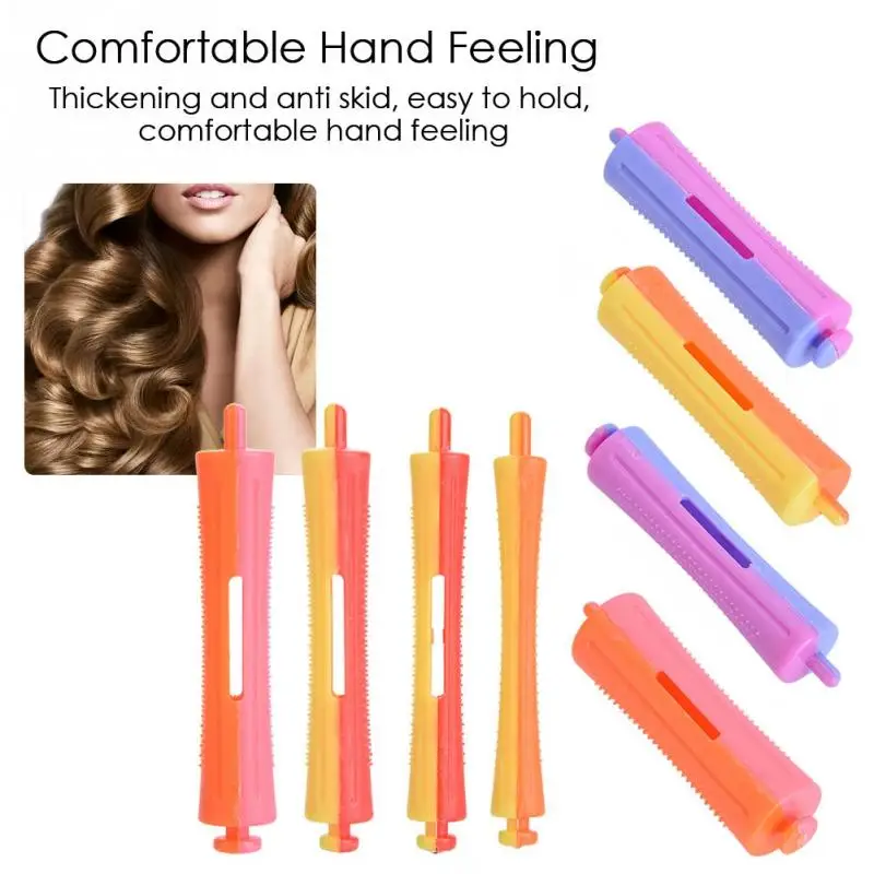 Standard Hair Rollers Heat Perm Wave Rod Hair Clip Curlers with Rubber