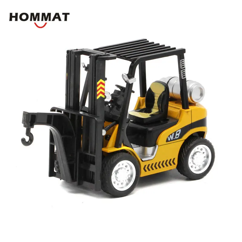 HOMMAT имитация 1:24 Fork Lift Truck с крючком конструкция из сплава литая модель