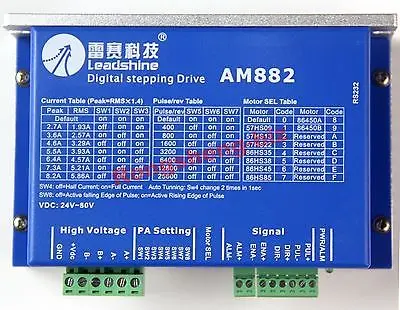 

DHL/EMS 4 sets Leadshine AM882 Digital Stepper good quality Drive 80VDC 0.1A - 8.2A protect function