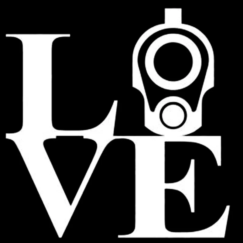 15X14.2CM LOVE 1911 Barrel Colt Gun Vinyl наклейки на автомобиль S8 0050|car sticker|firearms gunscar decal sticker |