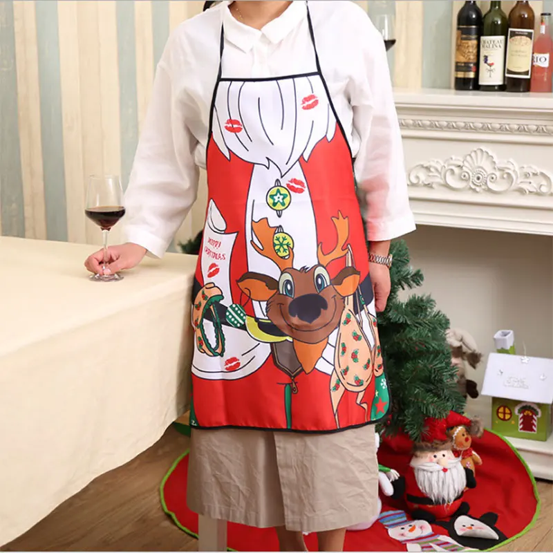 

2018 Creative Christmas Decorations Apron Cute Temptation Pinafore Christmas Decoration For Home Dinner Party Supplies Navidad