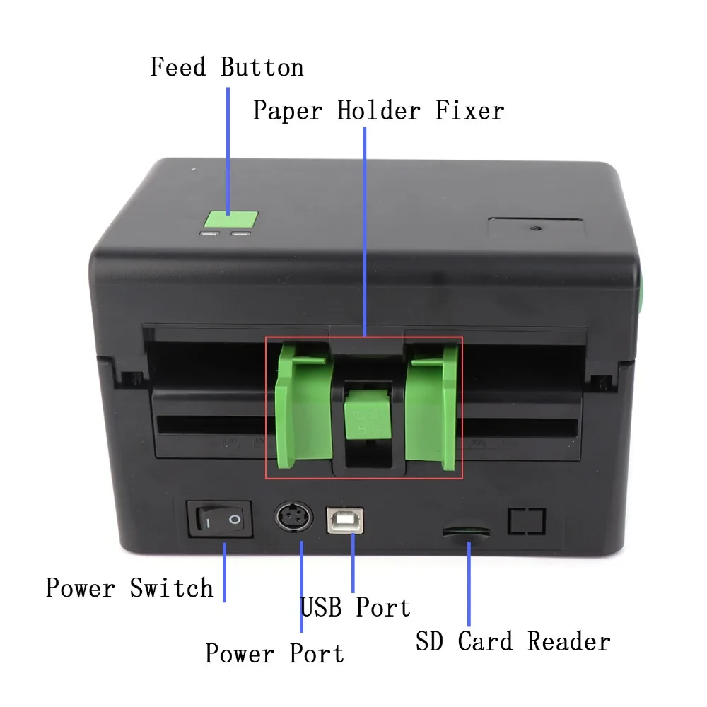 Issyzonepos عالية السرعة طابعة حرارية للملصقات ملصق طابعة باركود 4 بوصة ملصق الشحن البسيطة الطباعة 20 مللي متر لوجستية/مستودع