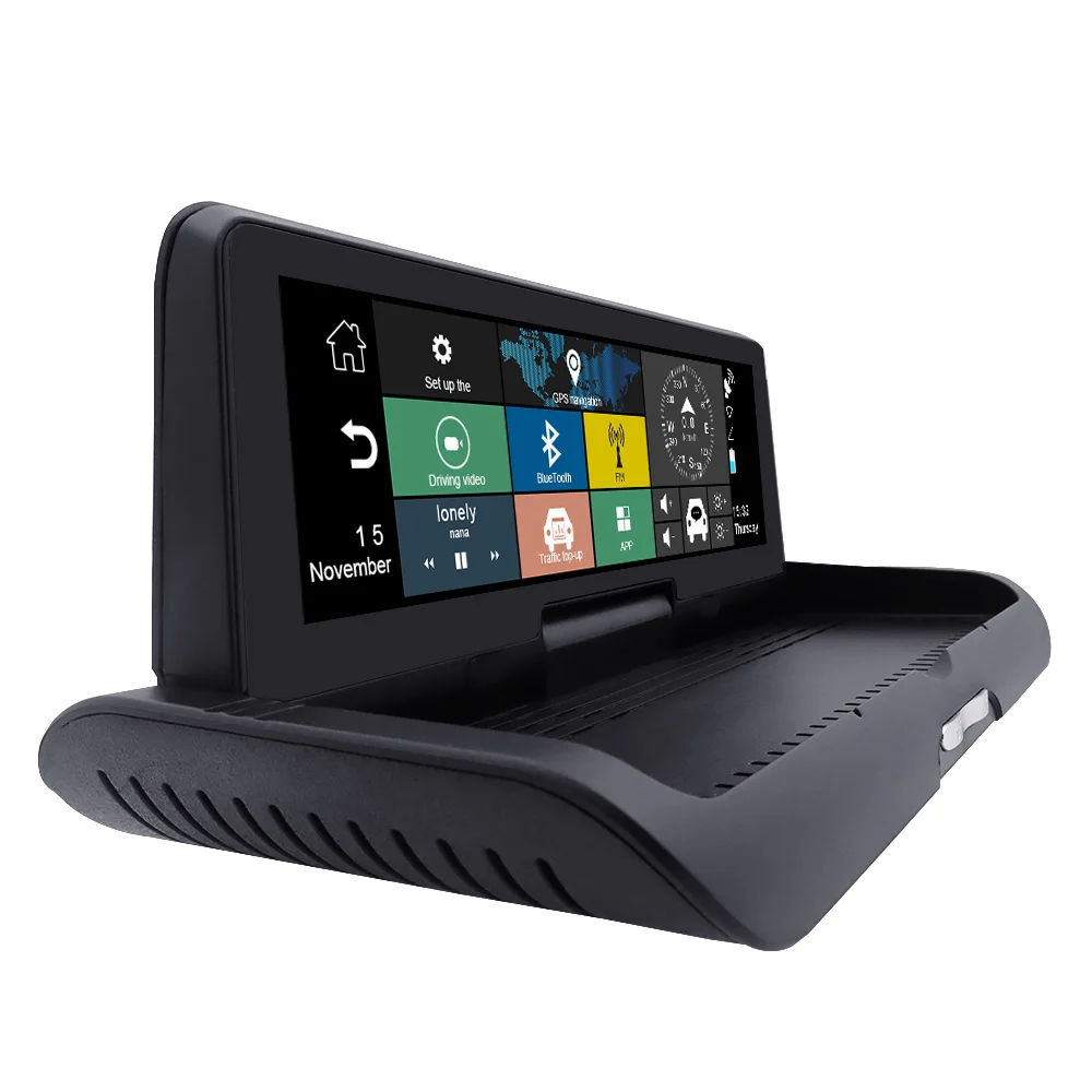 

4G Car dashboard GPS navigation Android 5.1 wifi bt FM AVI rear view camera front DVR 1080P 8 inch IPS screen