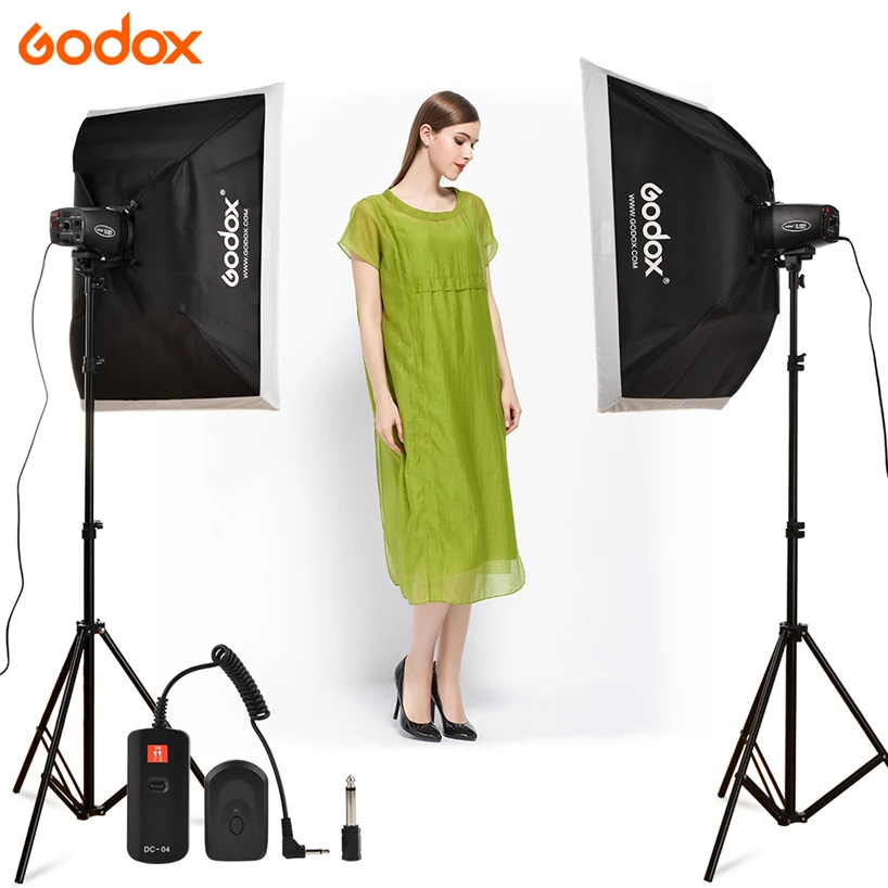 

Godox K150A 300Ws 300W 2*150Ws Studio Strobe Room Photo Studio Photography Lighting with Softbox DC-04 flash Trigger Kit