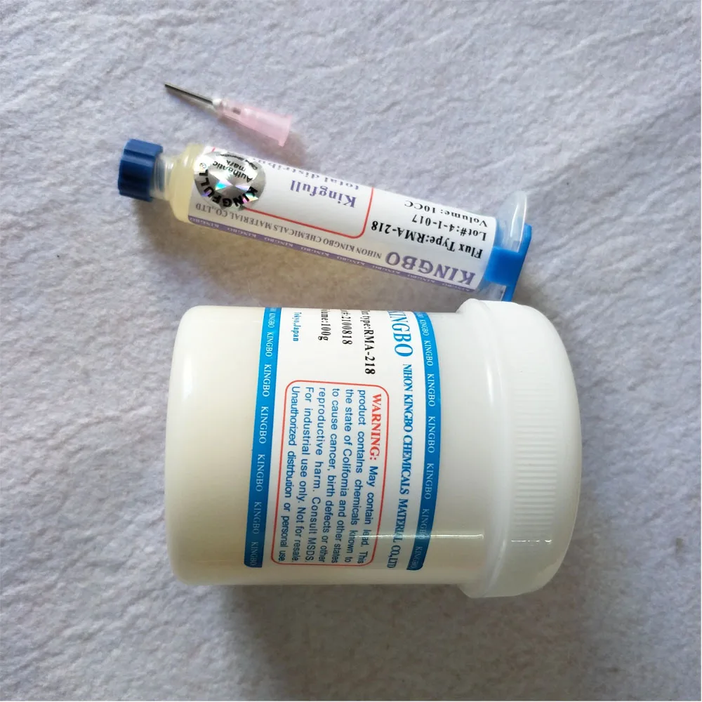 Акции! Паяльная флюсовая паста Kingbo RMA 218 bga 100 г для реболлинга SMT + 10CC 218|Сварочные