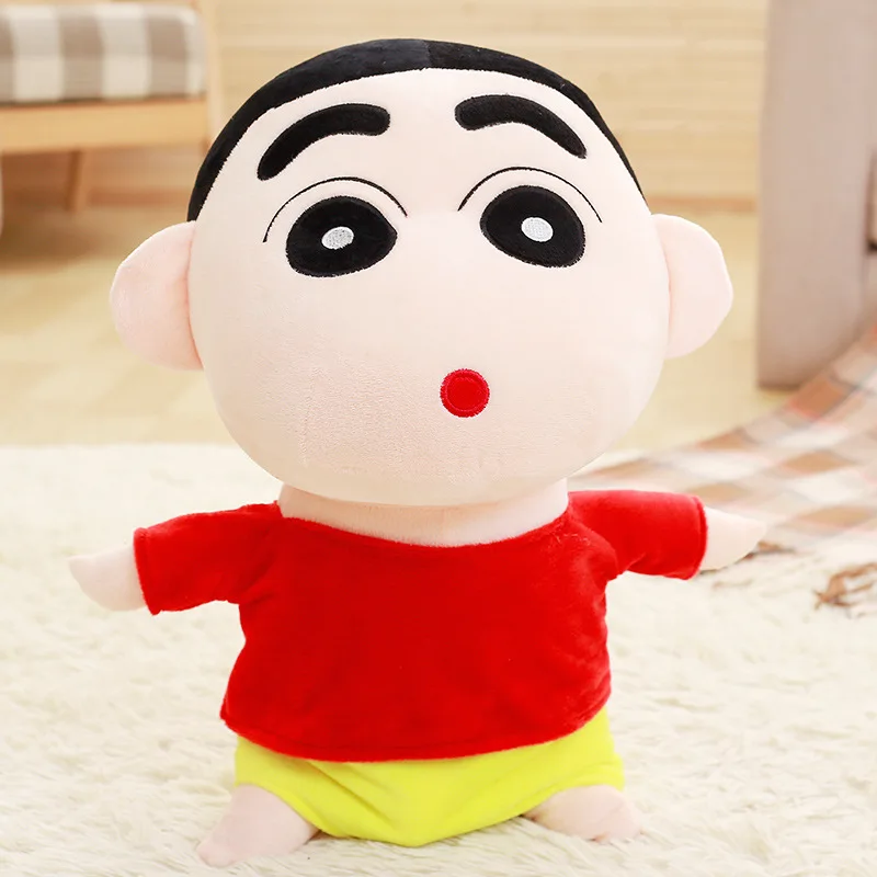 1 шт. 35 см озорной Crayon Shin-chan Мягкие плюшевые куклы короткая футболка с героями из японского аниме «Син-тян»; фигурки для лучший подарок - Цвет: Белый