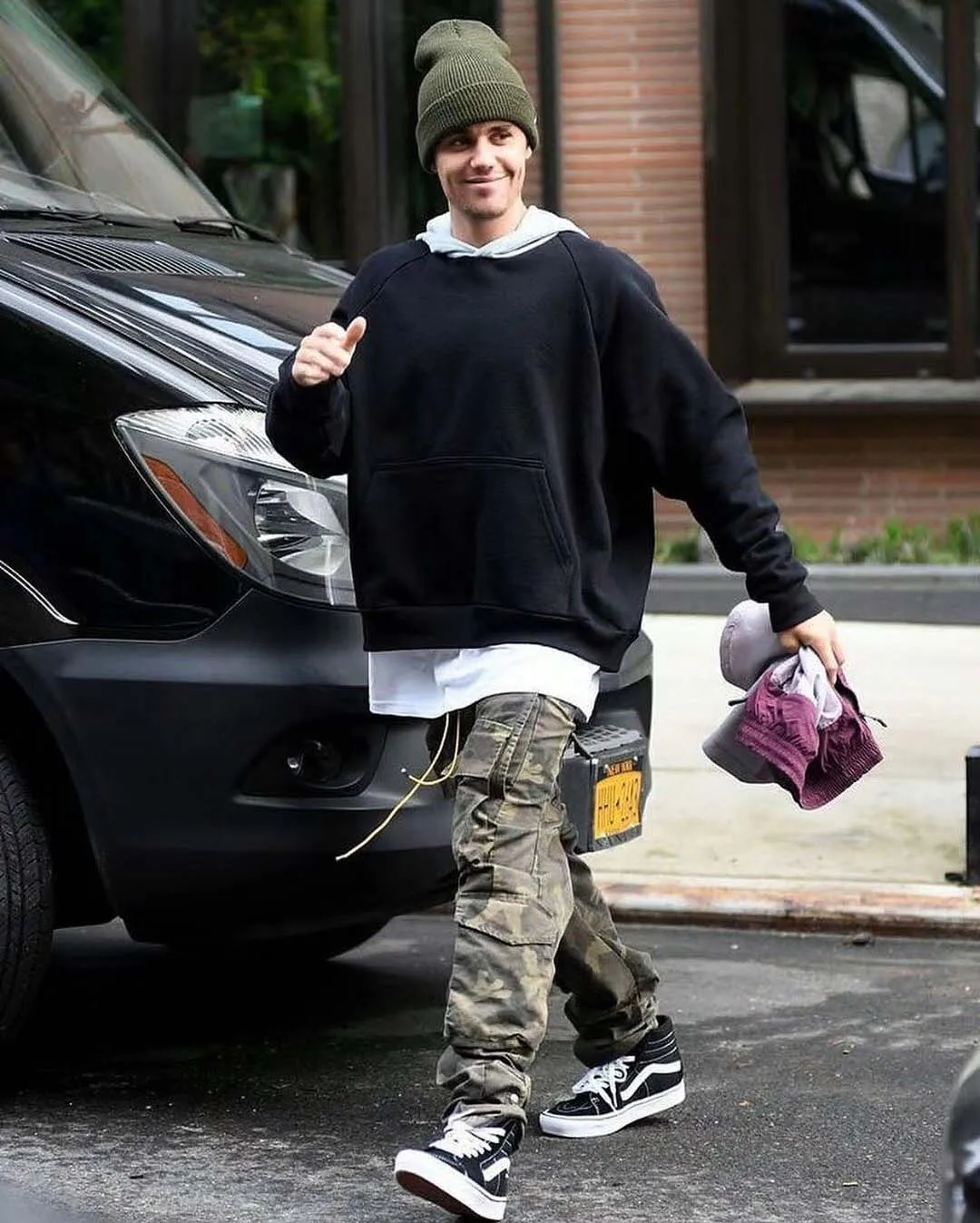 hi streetwear camo muliti pockets cargo pants justin biber clothes