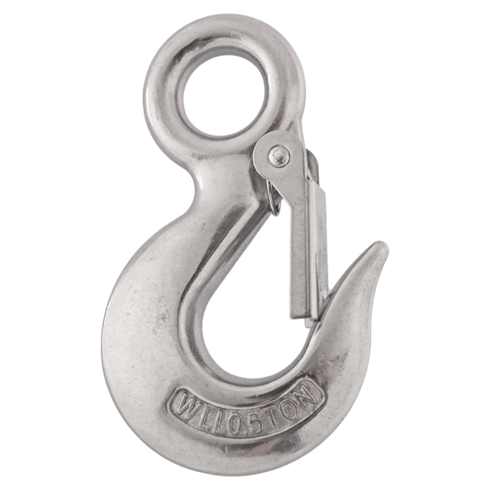 

304 Stainless Steel American Type Marine Heavy Duty Trigger Round Eye Lifting Snap Hook 0.5T Working Load Limit