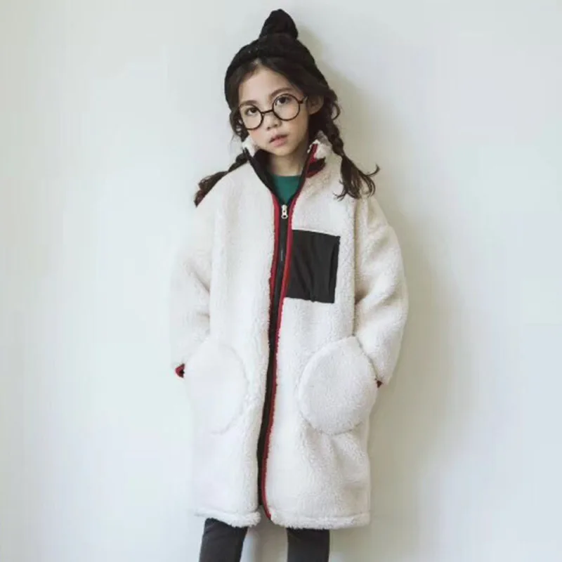 

2018 New Baby Girl Coat Warm Children Jackets Winter Girls Thickened Coats Cute Toddler Outfit Lamb Cashmere Baby Outwear,#3657