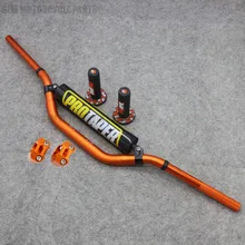 Оранжевый новейший роскошный 1 1/8 руль 28 мм жир бар+ бар крепление зажим+ ручки для грязного велосипеда мотокросса эндуро внедорожный мотоцикл