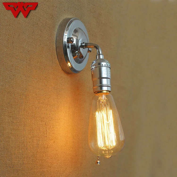 American rural modern Edison light bulb retro single-headed corridor living room mini decoration simple wall lamp free shipping | Лампы и