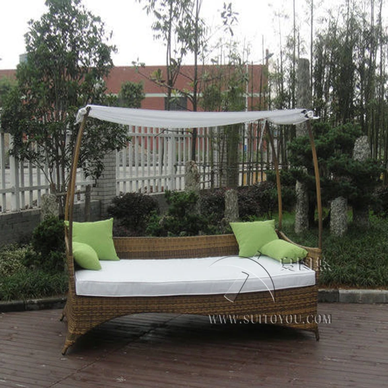 Outdoor Swimming Pool Wicker Daybed With Long Pillow sun lounger to sea port by sea Outdoor Swimming Pool Wicker Daybed With Long Pillow sun lounger to sea port by sea