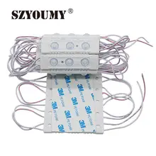 SZYOUMY светодиодный модуль ввода 3030 высокий яркий светодиодный модуль с объективом 110 В 220 В светодиодный модуль водонепроницаемый с самоклеющейся 1000 шт