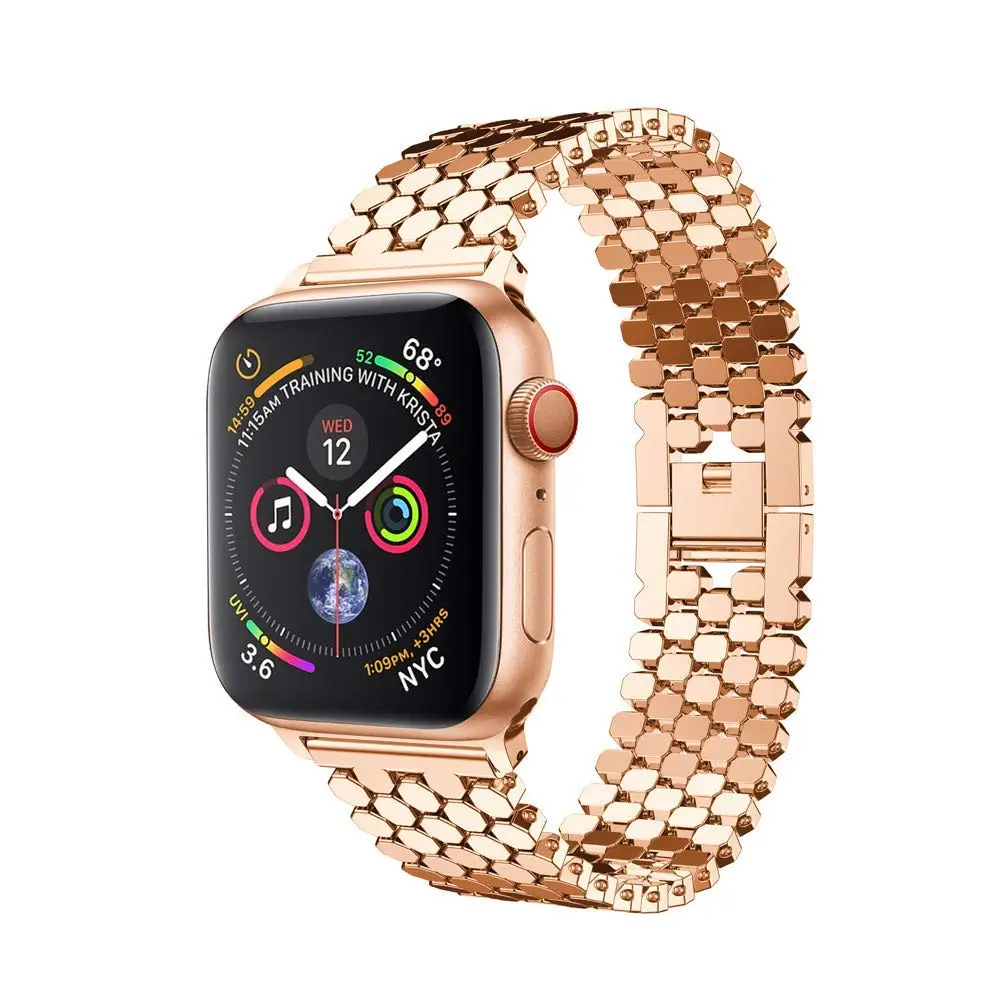 Браслет JANSIN link из нержавеющей стали для apple watch, 42 мм/38 мм/40 мм/44 мм, браслет для iwatch, ремешки серии 5 4 3 2 1