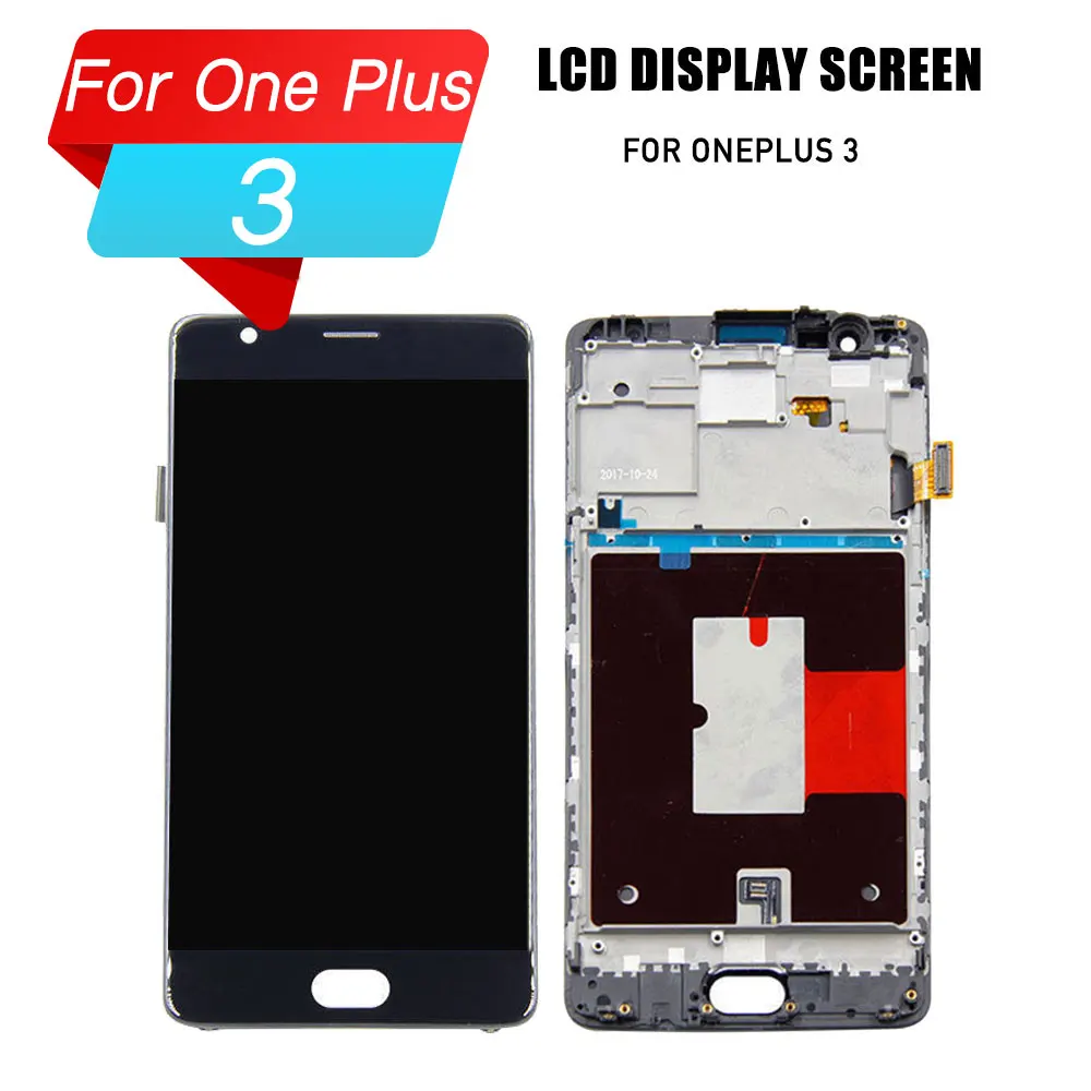 

lcd digitizer screen for oneplus 3 lcd with touch screen assembly combine frame for oneplus 3 A3003