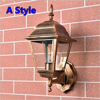

Retro European Wall Lamp AC85-265V Outdoor Waterproof Wall Lamp Aisle Balcony Courtyard Wall Lamps