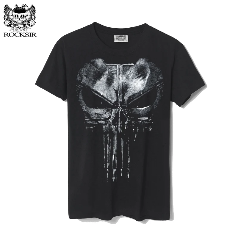 Punisher Streetwear Tshirt Men Hip Hop Funny T Shirts Mens Fashion 2019 Boyfriend Gift Cotton Print Casual T-shirt | Мужская одежда