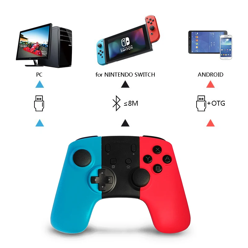 

2019 new Wireless Bluetooth Game Controller for Nintend Switch Gamepad Games Joystick for Android Phone Joystick for PC